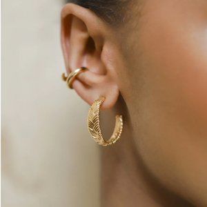 Misoma Medium Braid Hoop Earrings